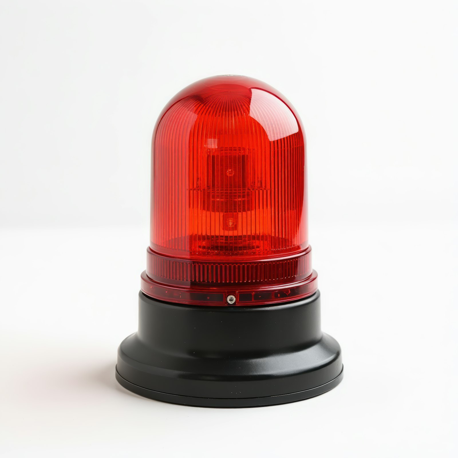 A red emergency beacon light