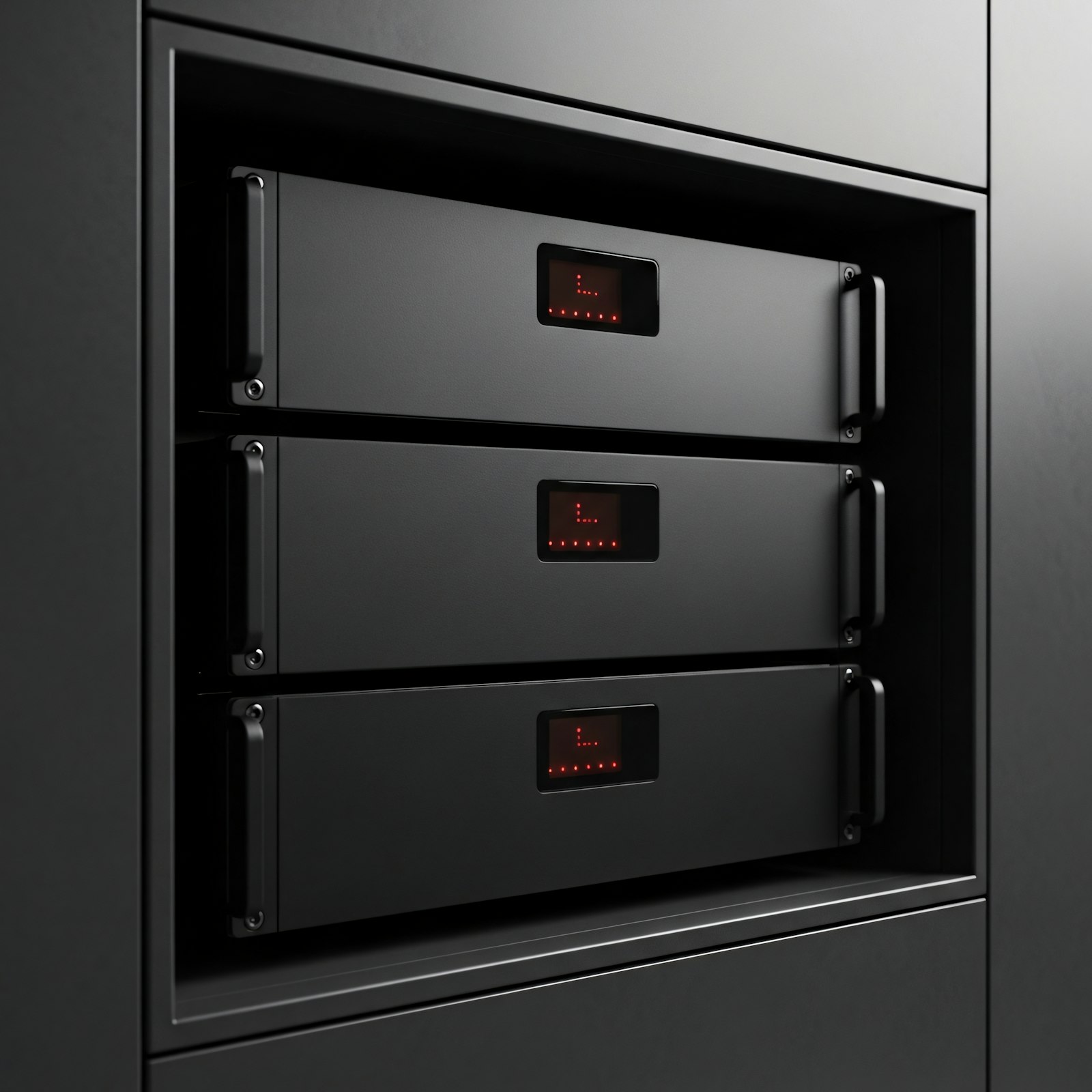 Stacked rack-mounted network appliances